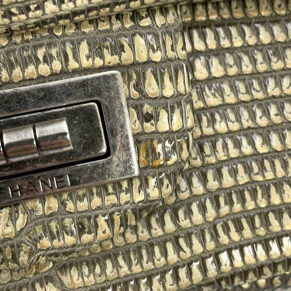 シャネル チェーンショルダーバッグ 2.55 ダブルフラップ リザード CHANEL 2way