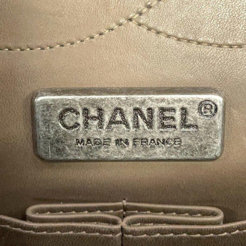 シャネル チェーンショルダーバッグ 2.55 ダブルフラップ リザード CHANEL 2way