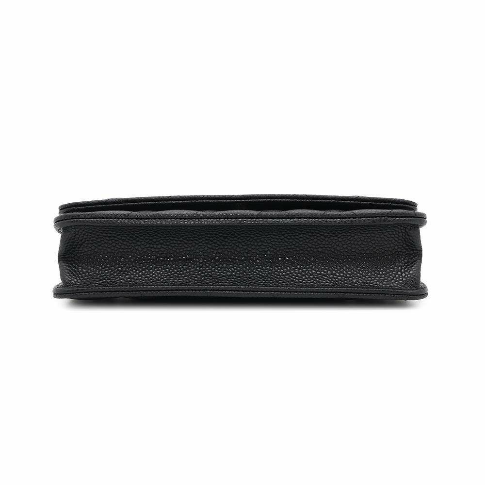 シャネル チェーンウォレット クラシック マトラッセ ココマーク キャビアスキン AP0250 CHANEL 財布 ブラック 黒