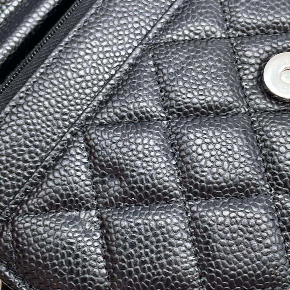 シャネル チェーンウォレット クラシック マトラッセ ココマーク キャビアスキン AP0250 CHANEL 財布 ブラック 黒