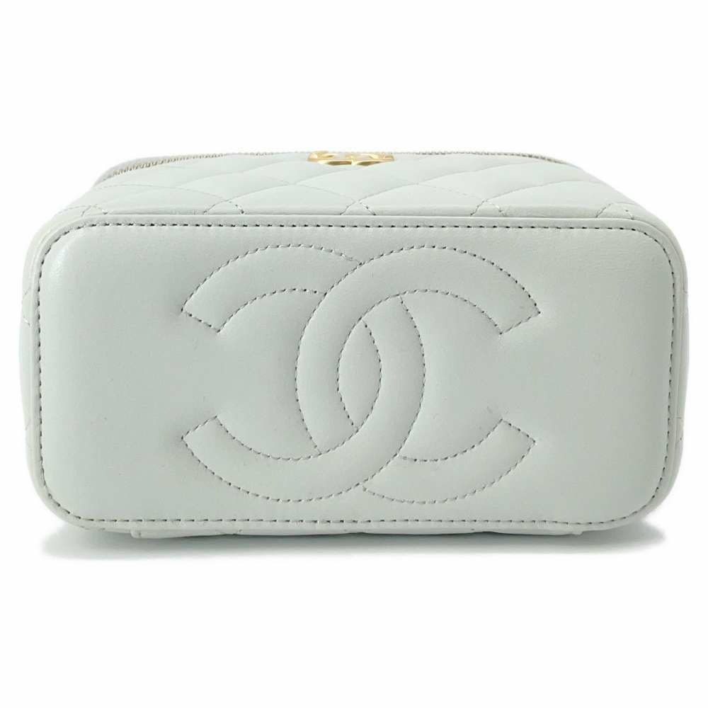 シャネル チェーンショルダーバッグ マトラッセ ココマーク カメリアチェーン バニティ ラムスキン AP3301 CHANEL ヴァニティ