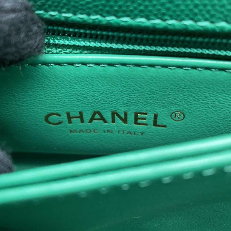 シャネル ハンドバッグ ココマーク トップハンドル ミニ フラップ キャビアスキン AS2215 CHANEL 2wayショルダーバッグ