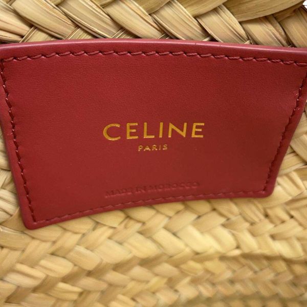 セリーヌ ハンドバッグ ティーン トリオンフ クラシック パニエ ラフィア 194002CGG CELINE 2wayショルダーバッグ かごバッグ