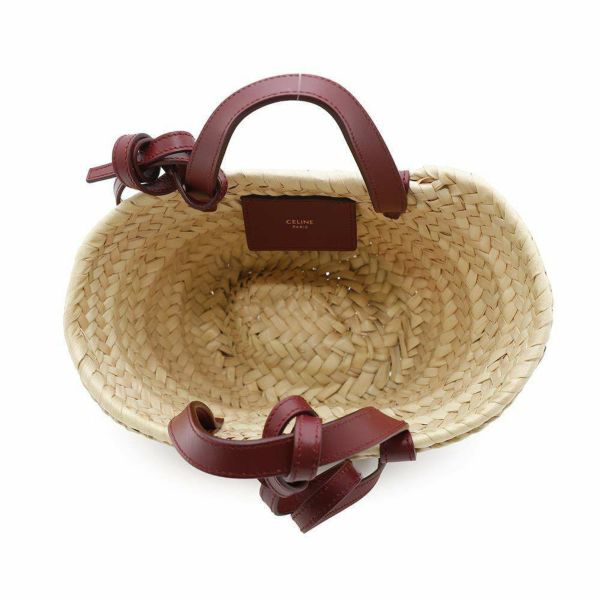 セリーヌ ハンドバッグ トリオンフ ミニ パニエ ラフィア CELINE 2wayショルダーバッグ かごバッグ セール品