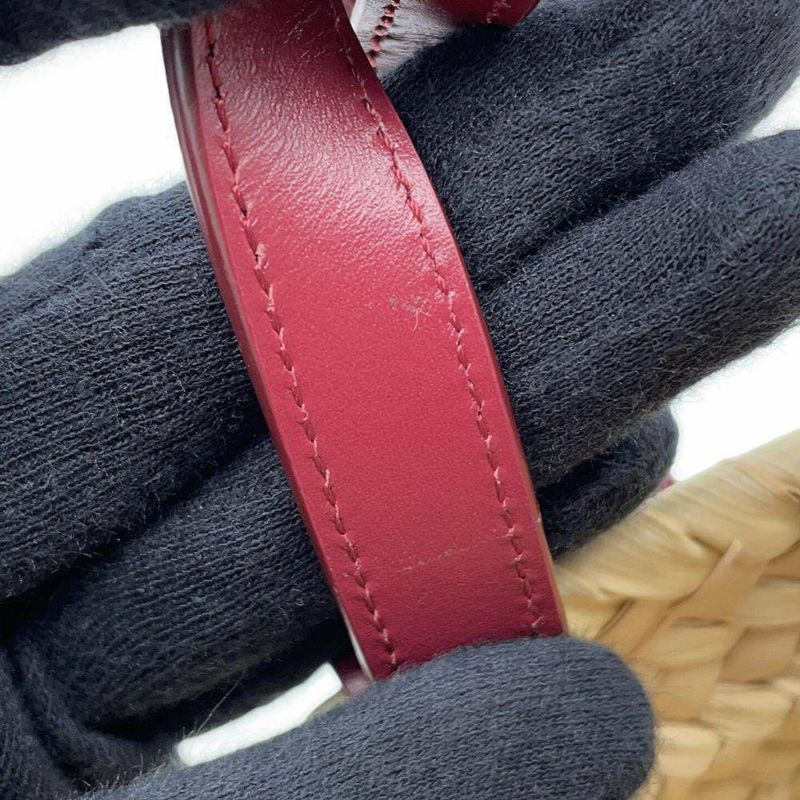 セリーヌ ハンドバッグ トリオンフ ミニ パニエ ラフィア CELINE 2wayショルダーバッグ かごバッグ セール品