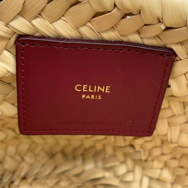 セリーヌ ハンドバッグ トリオンフ ミニ パニエ ラフィア CELINE 2wayショルダーバッグ かごバッグ セール品
