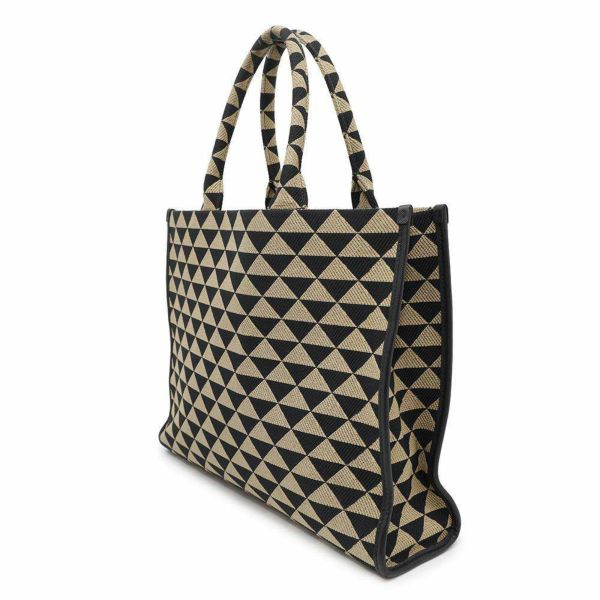 プラダ トートバッグ シンボル ラージ キャンバス 1BA356 PRADA バッグ 黒