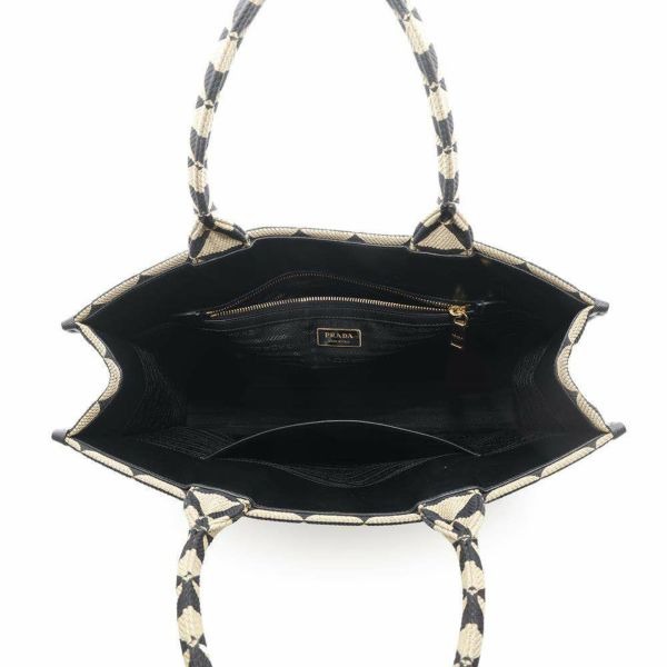 プラダ トートバッグ シンボル ラージ キャンバス 1BA356 PRADA バッグ 黒