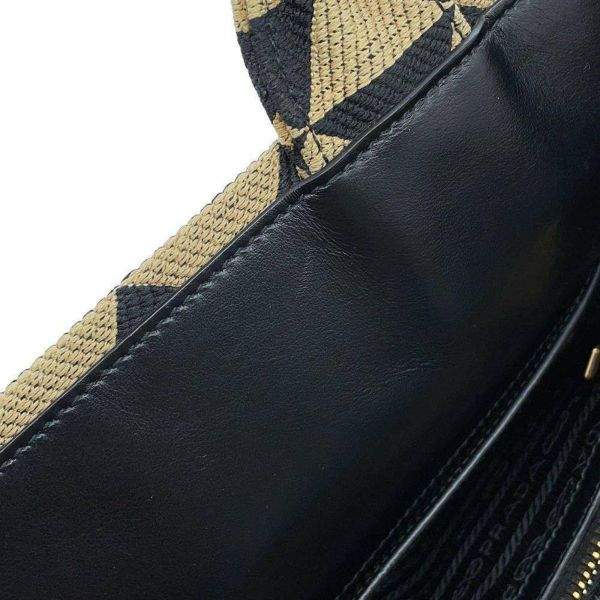 プラダ トートバッグ シンボル ラージ キャンバス 1BA356 PRADA バッグ 黒