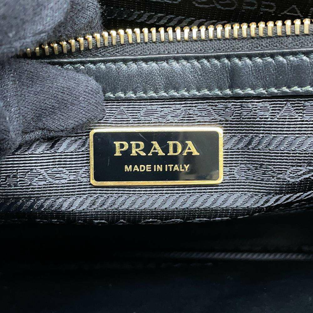 プラダ トートバッグ シンボル ラージ キャンバス 1BA356 PRADA バッグ 黒