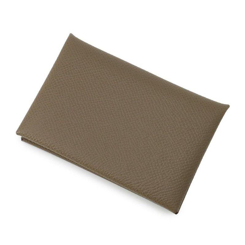 エルメス カードケース カルヴィ エトゥープ エプソン W刻印 HERMES 名刺入れ