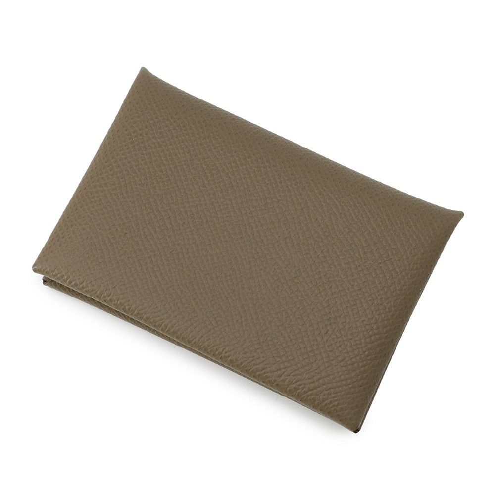 エルメス カードケース カルヴィ エトゥープ エプソン W刻印 HERMES 名刺入れ