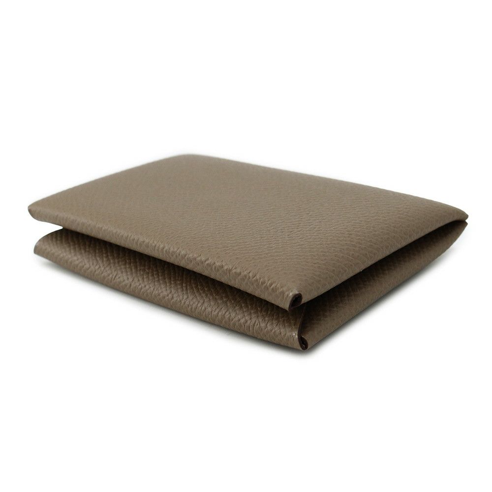 エルメス カードケース カルヴィ エトゥープ エプソン W刻印 HERMES 名刺入れ