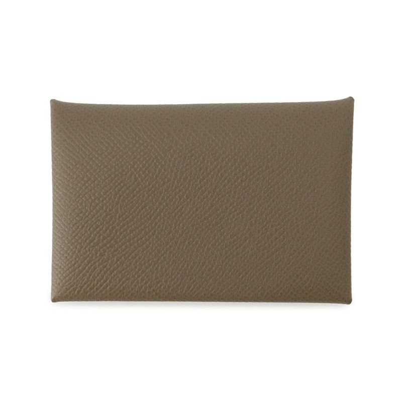 エルメス カードケース カルヴィ エトゥープ エプソン W刻印 HERMES 名刺入れ