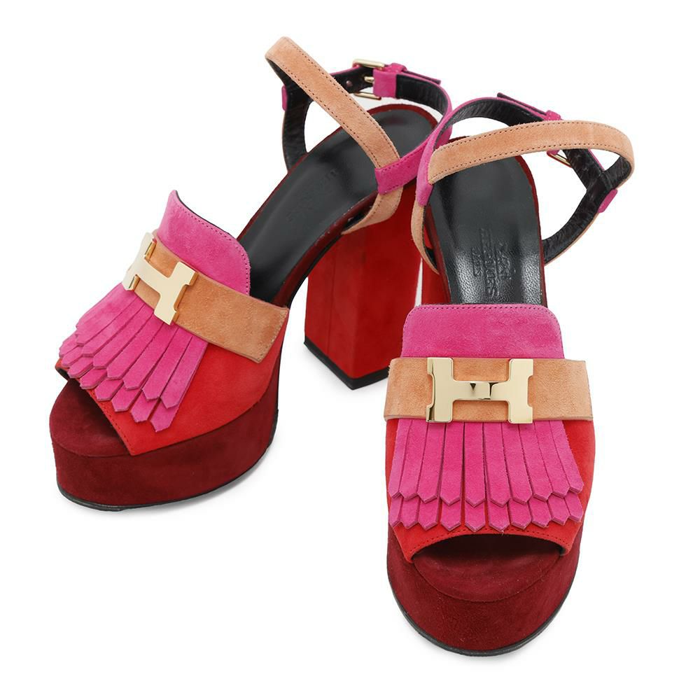 エルメス サンダル スエード レディースサイズ35 1/2 HERMES 靴