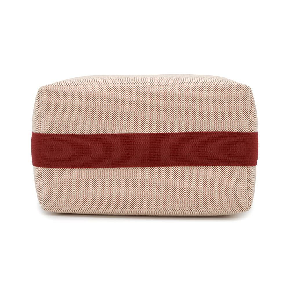 エルメス ポーチ ブリッド・ア・ブラックGM カブリオル テラコッタ/シルバー金具 キャンバス HERMES バッグ