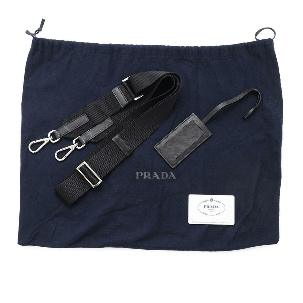 プラダ ビジネスバッグ サフィアーノレザー ナイロン VA0871 PRADA 2wayショルダーバッグ ブリーフケース 黒