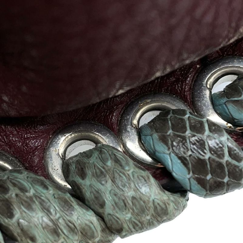 フェンディ ハンドバッグ ミニ ピーカブー セレリア レザー パイソン 8BN244 FENDI バッグ 2wayショルダーバッグ