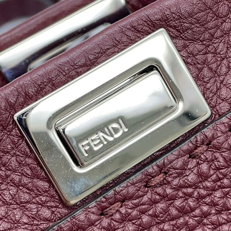 フェンディ ハンドバッグ ミニ ピーカブー セレリア レザー パイソン 8BN244 FENDI バッグ 2wayショルダーバッグ
