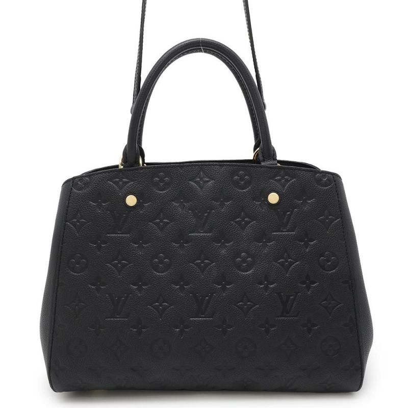 ルイヴィトン ハンドバッグ モノグラム・アンプラント モンテーニュMM M41048 LOUIS VUITTON 2way 黒 ブラック