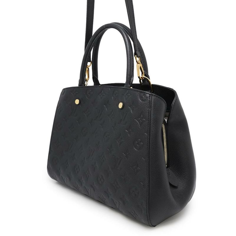 ルイヴィトン ハンドバッグ モノグラム・アンプラント モンテーニュMM M41048 LOUIS VUITTON 2way 黒 ブラック
