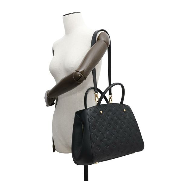 ルイヴィトン ハンドバッグ モノグラム・アンプラント モンテーニュMM M41048 LOUIS VUITTON 2way 黒 ブラック