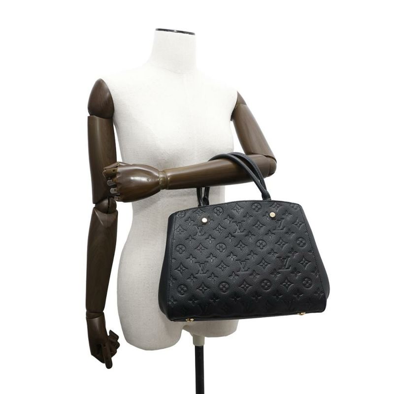 ルイヴィトン ハンドバッグ モノグラム・アンプラント モンテーニュMM M41048 LOUIS VUITTON 2way 黒 ブラック