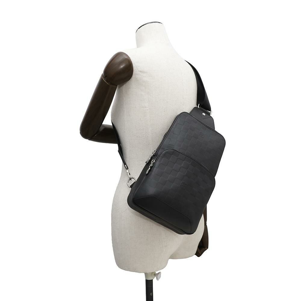 ルイヴィトン ボディバッグ ダミエ・アンフィニ アヴェニュー・スリングバッグ N41720 LOUIS VUITTON 黒 ブラック