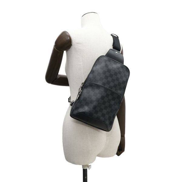 ルイヴィトン ボディバッグ ダミエ・グラフィット アヴェニュー・スリングバッグ N41719 LOUIS VUITTON 黒 ブラック