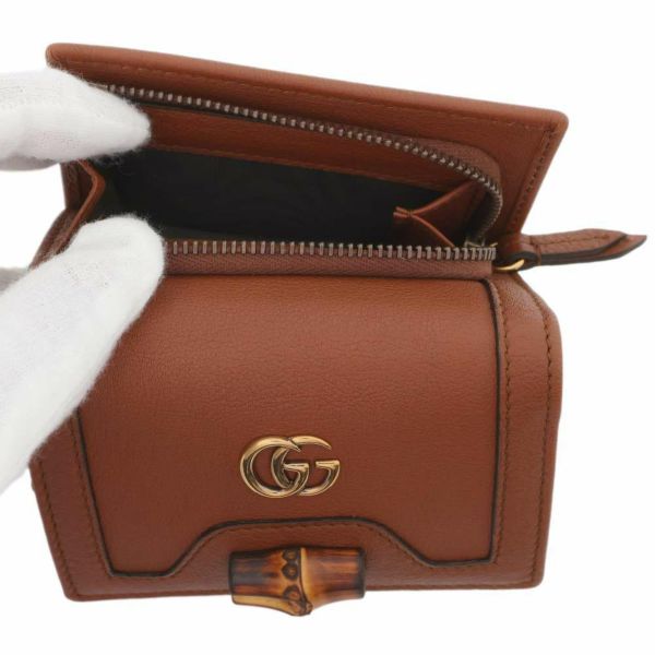 グッチ 三つ折り財布 バンブー ミディアム ウォレット