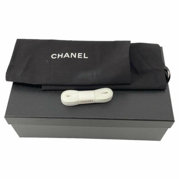 シャネル スニーカー ココマーク スエード レディースサイズ37 G45587 CHANEL 靴 シューズ 白 黒