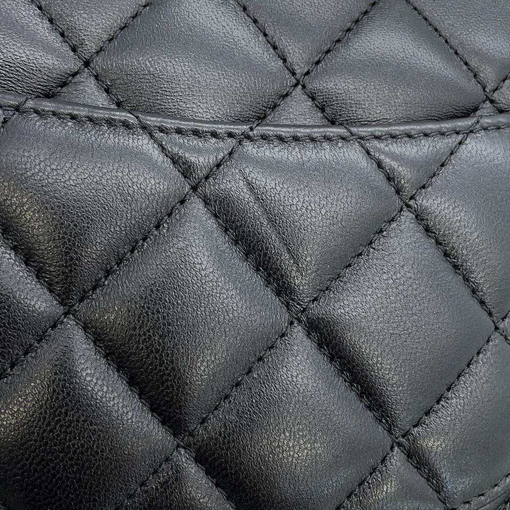 シャネル ハンドバッグ ココマーク マトラッセ ラムスキン AS4654 CHANEL 2wayショルダーバッグ 黒