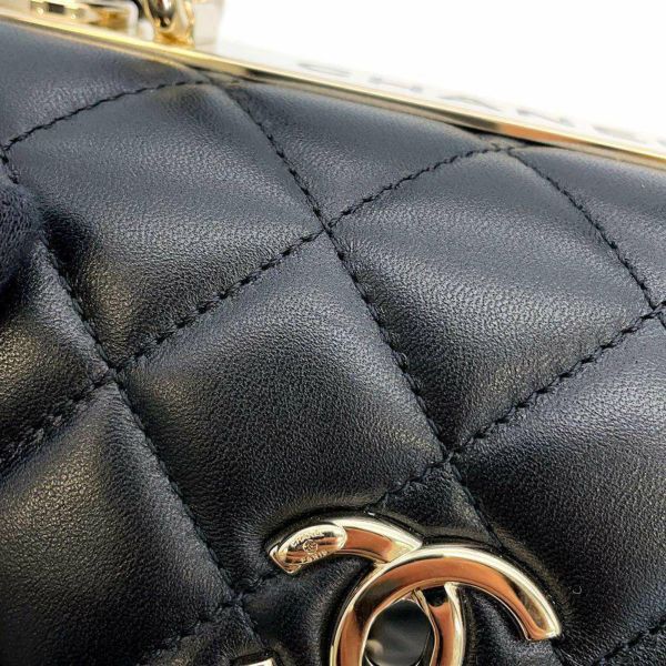 シャネル ハンドバッグ ココマーク マトラッセ ラムスキン AS4654 CHANEL 2wayショルダーバッグ 黒