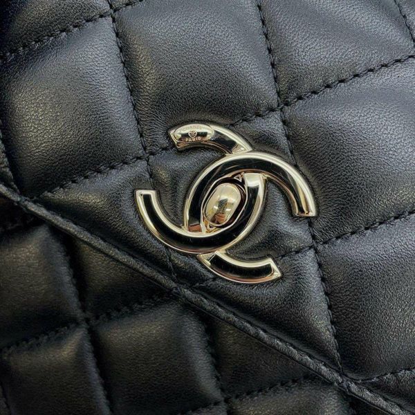 シャネル ハンドバッグ ココマーク マトラッセ ラムスキン AS4654 CHANEL 2wayショルダーバッグ 黒