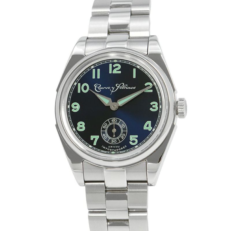 クエルボ・イ・ソブリノス ロブスト 3162B-1B Cuervo y Sobrinos 腕時計 ブルー文字盤