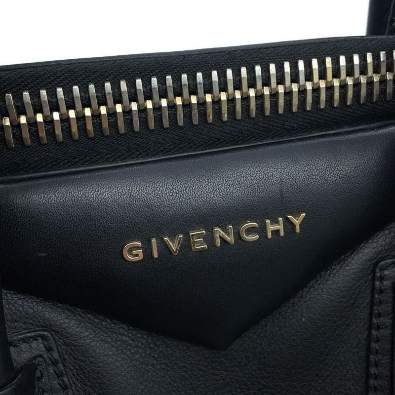 ジバンシー ハンドバッグ アンティゴナ レザー GIVENCHY 2wayショルダーバッグ 黒
