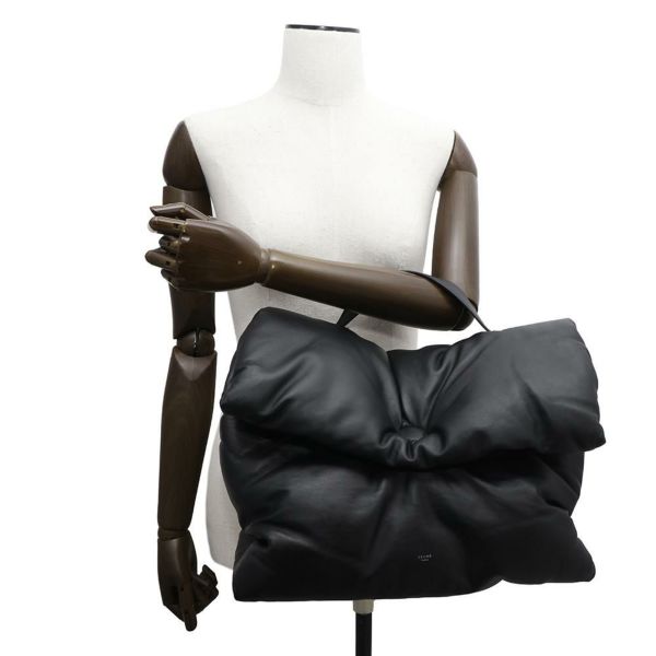 セリーヌ ハンドバッグ ピローバッグ レザー CELINE バッグ 黒