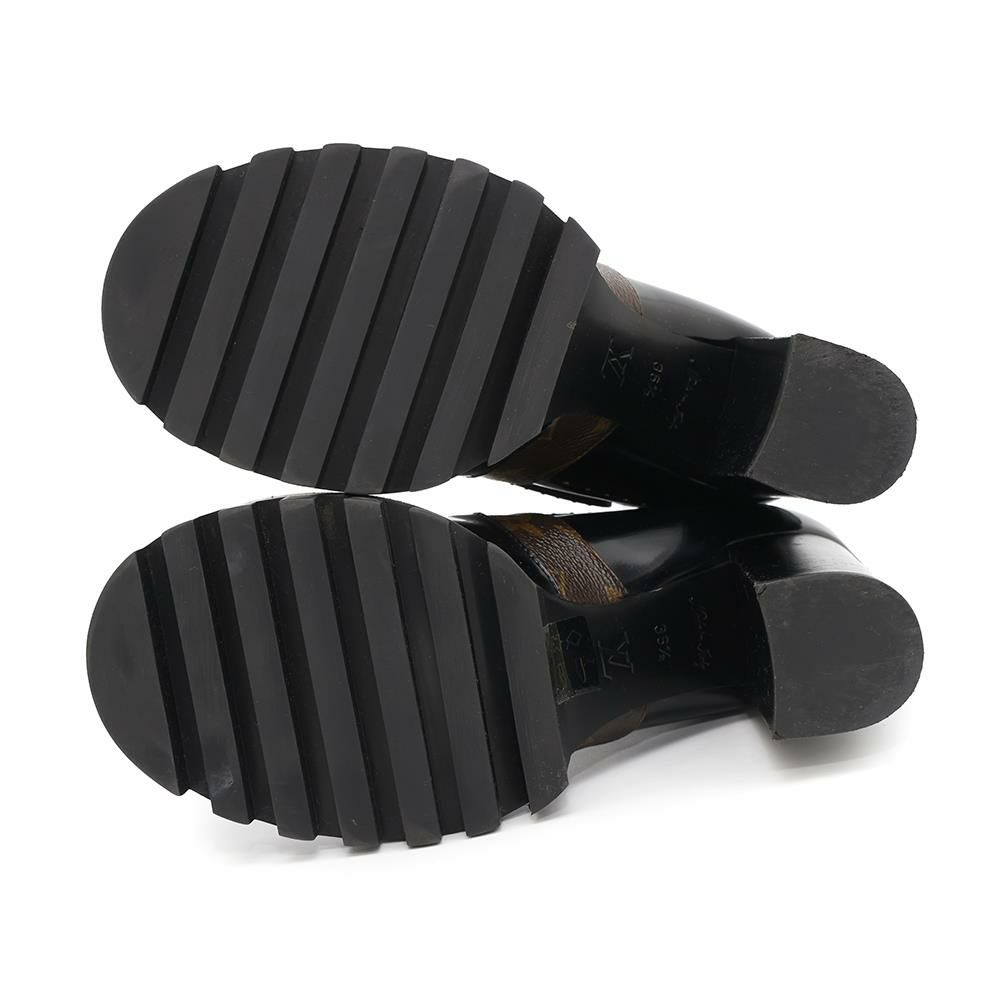 ルイヴィトン ブーツ スタートレイルライン モノグラム パテント レディースサイズ36 1/2 LOUIS VUITTON 靴 ブラック 黒