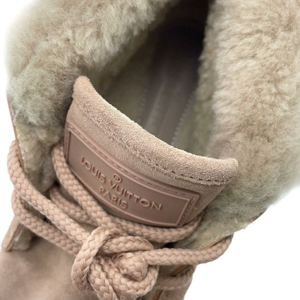 ルイヴィトン スニーカー モノグラムレースアップシューズ ムートン スエード レディースサイズ37 1/2 LOUIS VUITTON 靴