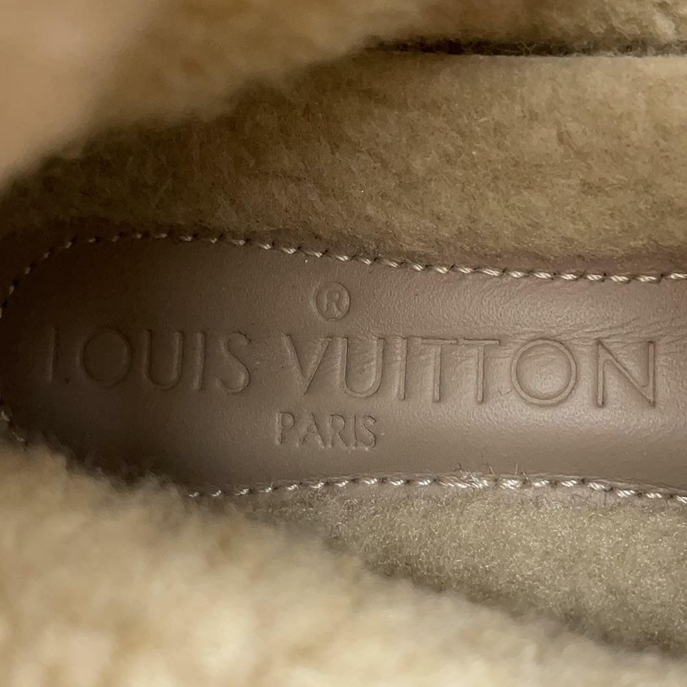 ルイヴィトン スニーカー モノグラムレースアップシューズ ムートン スエード レディースサイズ37 1/2 LOUIS VUITTON 靴