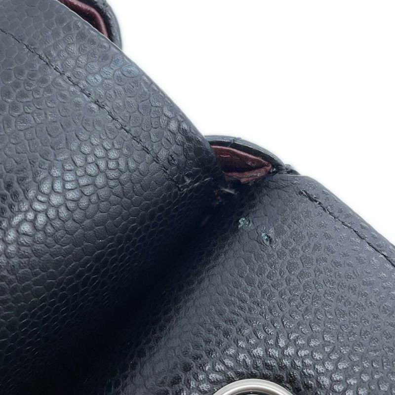 シャネル チェーンショルダーバッグ マトラッセ23 ココマーク ダブルチェーン キャビアスキン A01113 CHANEL バッグ 黒