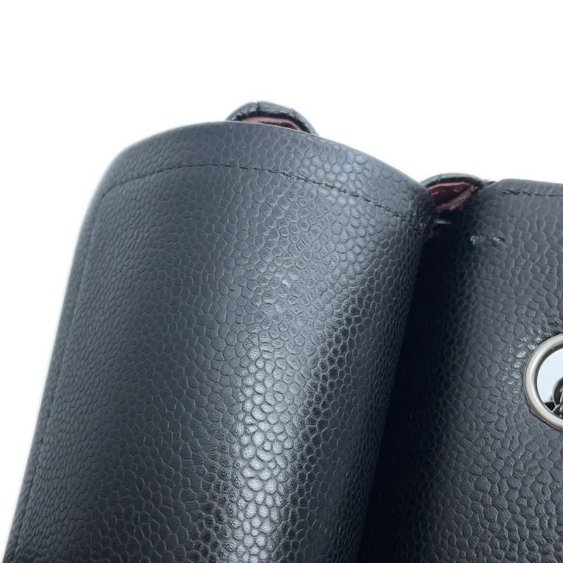 シャネル チェーンショルダーバッグ マトラッセ23 ココマーク ダブルチェーン キャビアスキン A01113 CHANEL バッグ 黒
