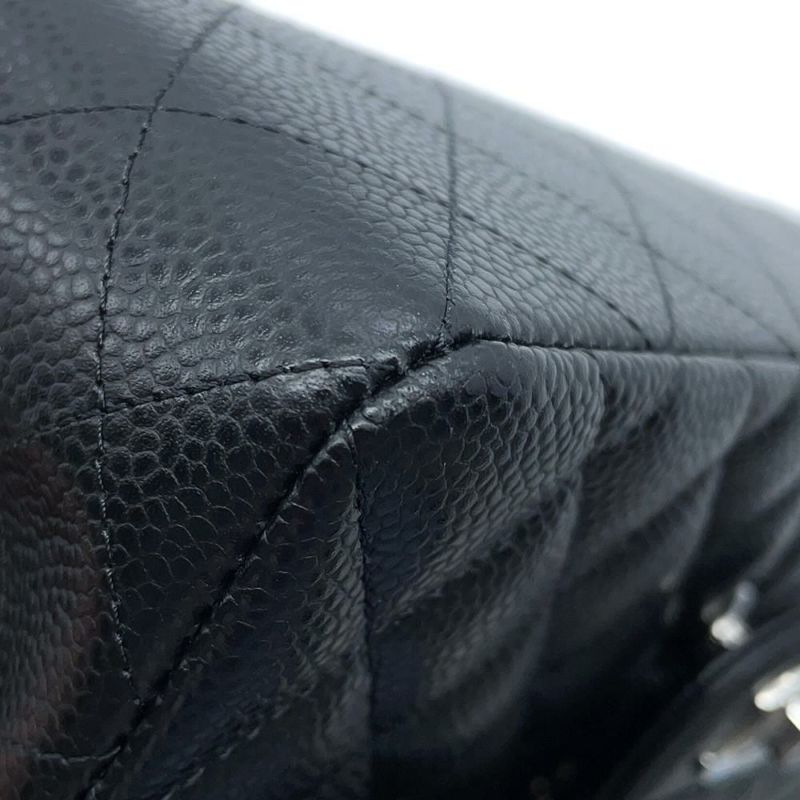 シャネル チェーンショルダーバッグ マトラッセ23 ココマーク ダブルチェーン キャビアスキン A01113 CHANEL バッグ 黒