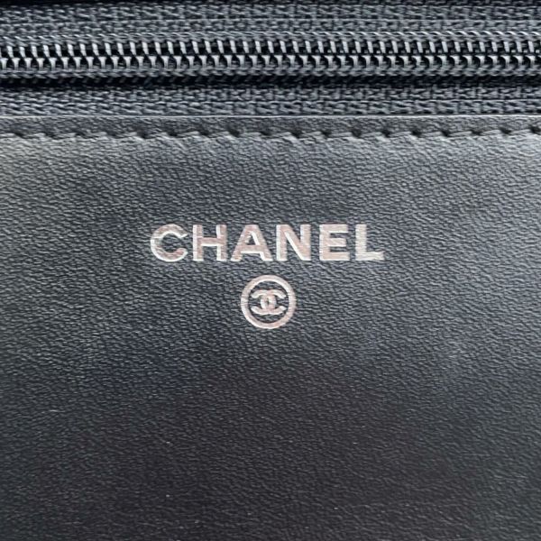 シャネル チェーンウォレット ココマーク キャビアスキン A48654 CHANEL チェーンショルダーバッグ 財布 黒