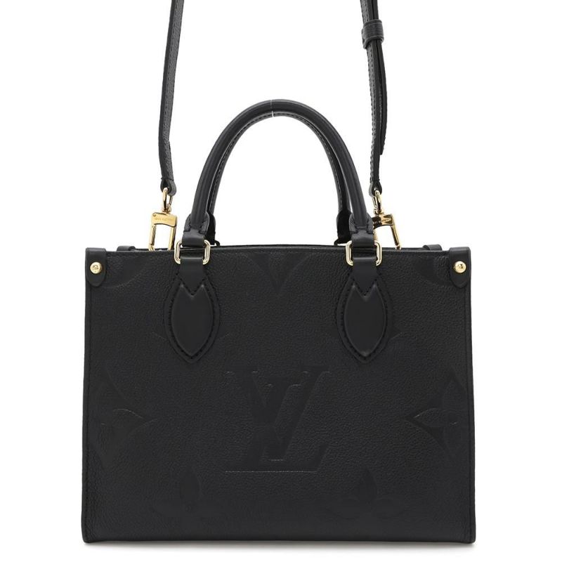 ルイヴィトン トートバッグ オンザゴー PM モノグラム アンプラント M45653 LOUIS VUITTON 2wayショルダー 黒