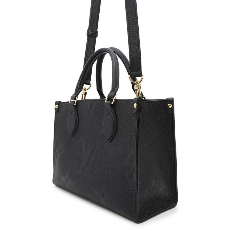 ルイヴィトン トートバッグ オンザゴー PM モノグラム アンプラント M45653 LOUIS VUITTON 2wayショルダー 黒