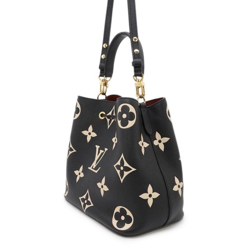 ルイヴィトン ショルダーバッグ バイカラーモノグラム・アンプラント ネオノエMM M45497 LOUIS VUITTON 2wayハンドバッグ 黒