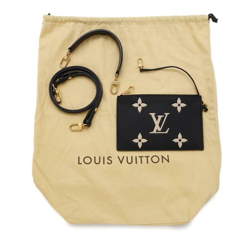 ルイヴィトン ショルダーバッグ バイカラーモノグラム・アンプラント ネオノエMM M45497 LOUIS VUITTON 2wayハンドバッグ 黒
