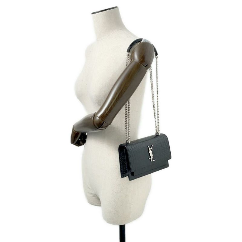 サンローランパリ チェーンウォレット サンセット 452157 SAINT LAURENT PARIS YSL 黒 財布