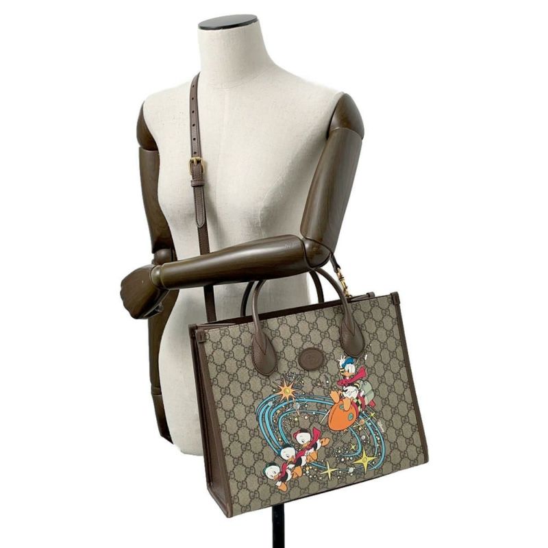 グッチ トートバッグ GGスプリーム ディズニーコラボ 648134 GUCCI 2wayバッグ ドナルドダック